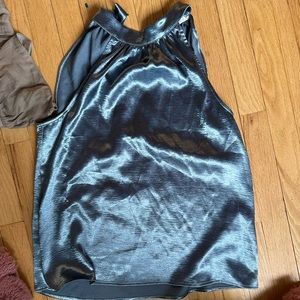 Bc Dakota blue satin top